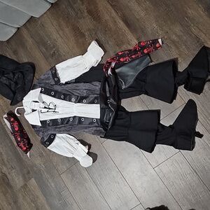 Pirate Adventure Kids Costume - Black and White Size Small